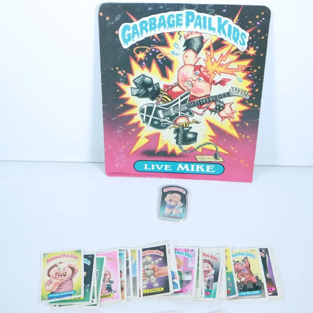Vintage 1980s Garbage Pail Kids Stickers Lot of 110 Series 3 4 Folder Pin